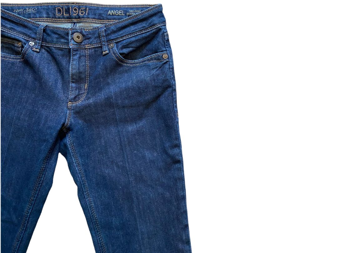 27 DL1961 Angel Mid Rise Skinny Ankle Jeans Dark Wash