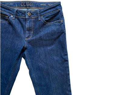 27 DL1961 Angel Mid Rise Skinny Ankle Jeans Dark Wash