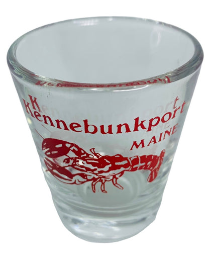 Kennebunkport Maine Souvenir Shot Glass 1.5 oz Barware Red Lobster