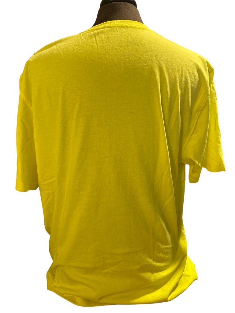 Large Carhartt Loose Fit Bright Yellow T-shirt Pocket