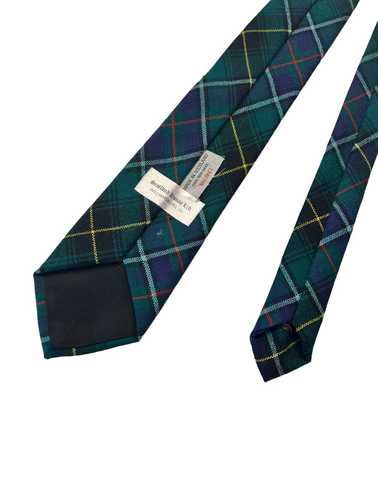 Macinnes Plaid Scotland Wool Tie Scotland House Ltd 100% New Wool 54" Long