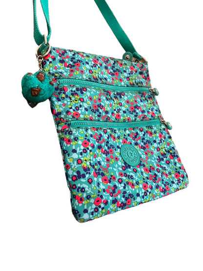 Kipling Keiko Crossbody Bag Field Floral Travel With Charm 3 Zip