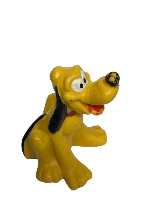 Disney Pluto Figurine Sitting 2"h PVC Vintage 1980s