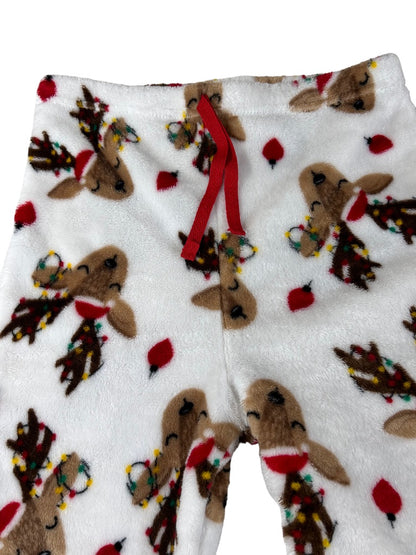 Large Unbranded Junior Women's Plush Reindeer Lounge Sleep Pants Fleece Christmas