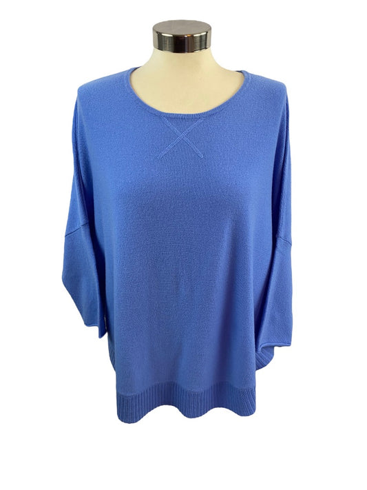 Large Tyler Boe 100% Cashmere Women's Blue Sweater Capelet