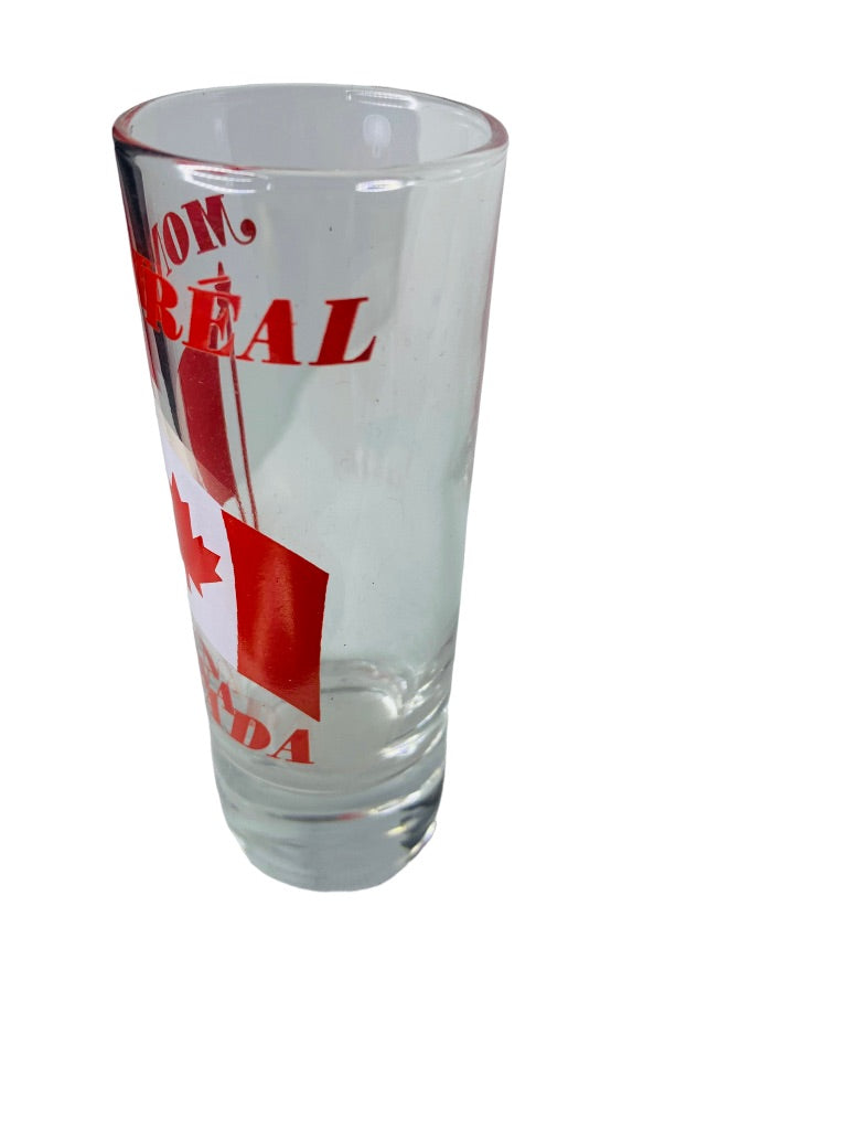 Montreal Canada Souvenir Canadian Flag Shot Glass Shooter Barware