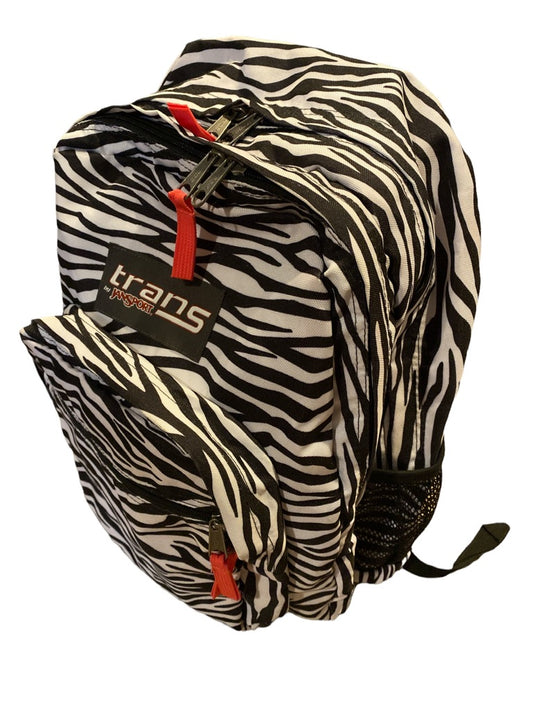 Jansport Zebra Print Black White With Pink Lining Backpack