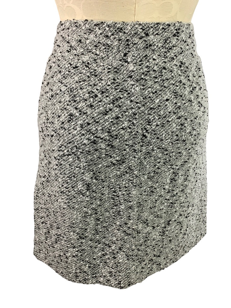 Medium Lou & Grey Women's Pull On Stretch Tweed Pocket Skirt Black White