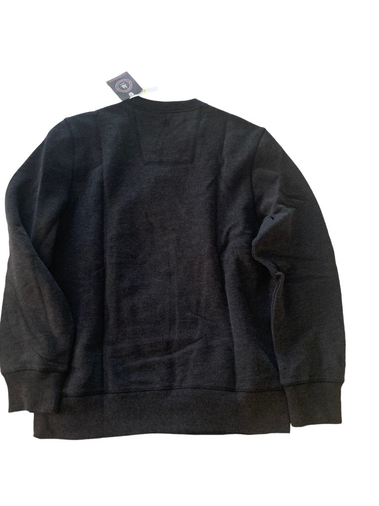 Medium G.H.Bass Men's New Black Heather Super Soft Crewneck Sweatshirt