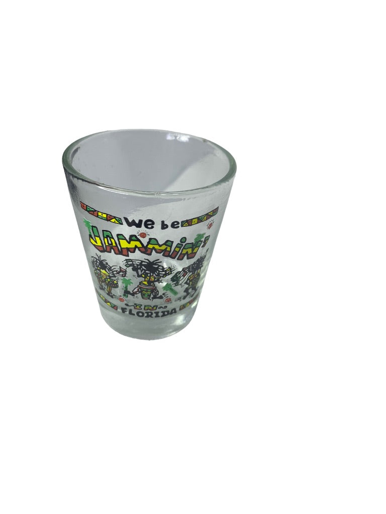 Florida "We Be Jammin'" Shot Glass Souvenir Barware 2.5"h x 2" Top Diameter