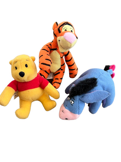 Winnie the Pooh Mini Plush McDonalds Happy Meal Toys Lot of 3 Eeyore Pooh Tigger 2002