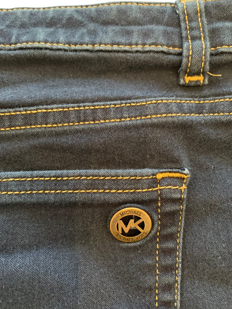 12 Michael Kors Women's Dark Wash Skinny Jeans Stretch Crop 25" Inseam