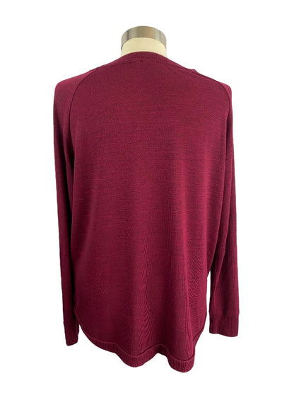 Medium Gap Women's Pullover Burgundy Soft Lightweight Sweater Long Sleeve