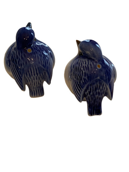 Vintage Blue Birds Pomander Shakers Set of 2 Potpourri Scent Ceramic