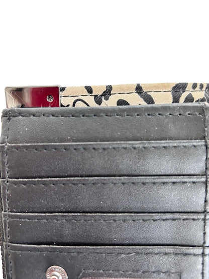 Jessica Simpson Taupe Faux Leather "Frankie Double Gusset Bi Fold" Wallet