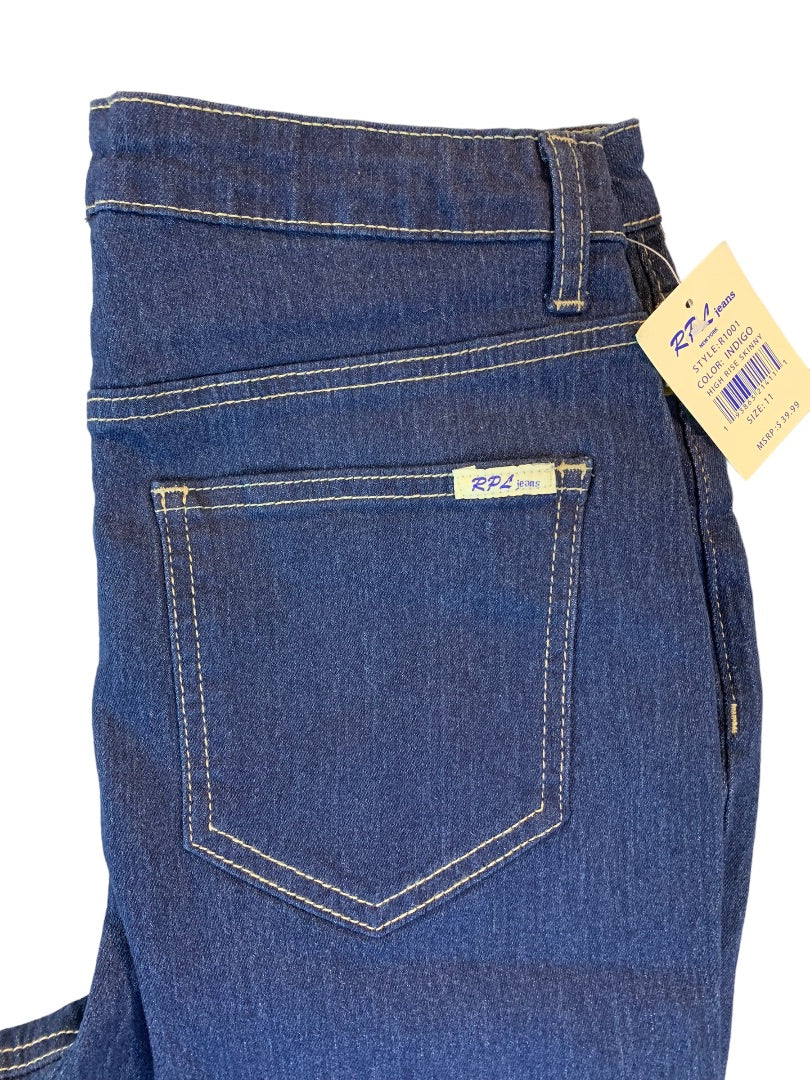11 RPL Jeans Hi Rise Skinny Jeans Junior Women's Indigo New Denim 30" Inseam