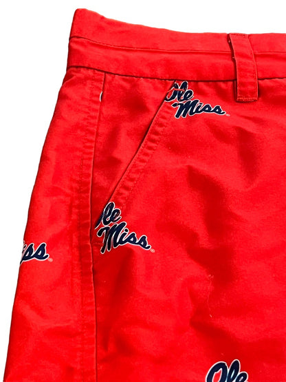 8 Ole Miss Ovations Women's Shorts Red 3.75" Inseam