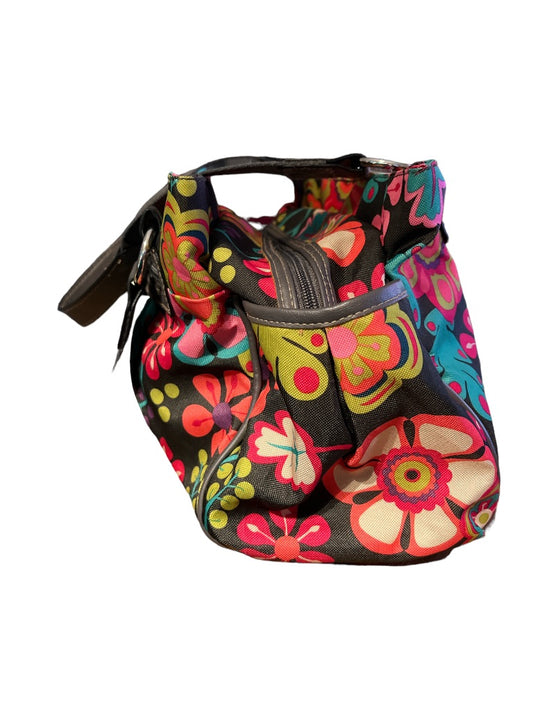 Lily Bloom Folky Floral Landon Triple Section Satchel Handbag