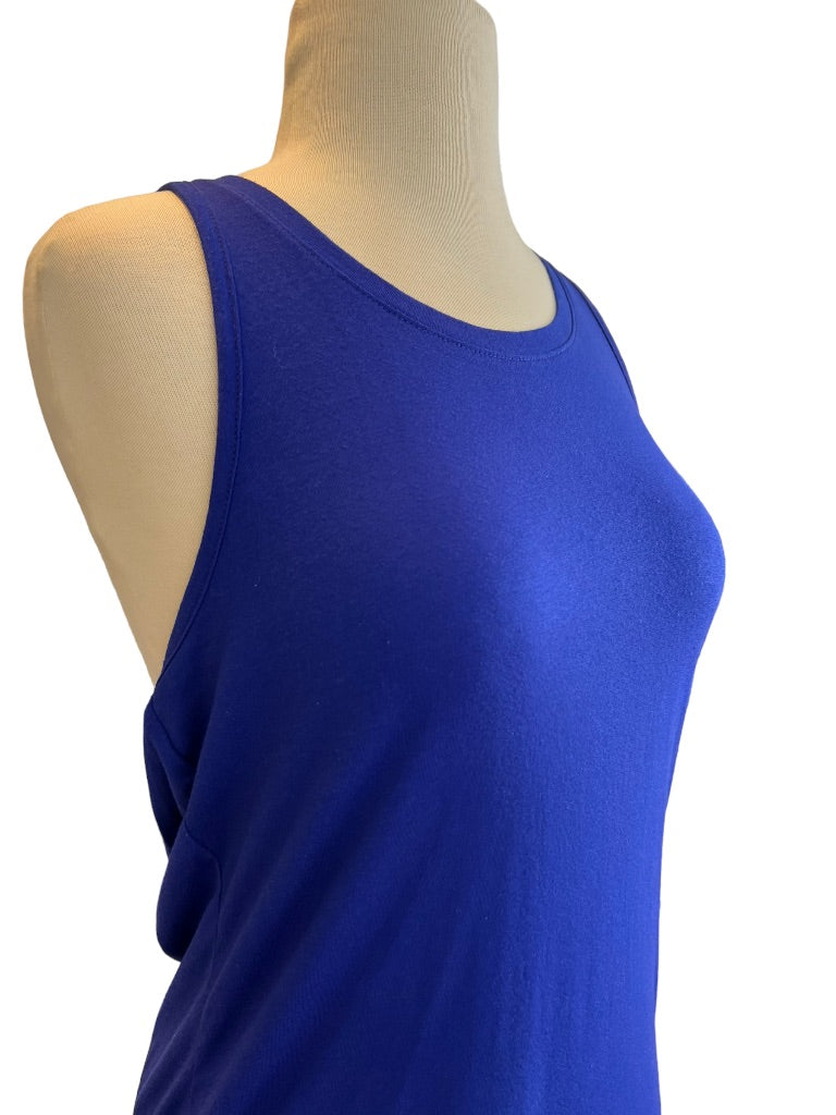 M Fabletics Criss Cross Tank Top Blue Shirt Sleeveless Workout