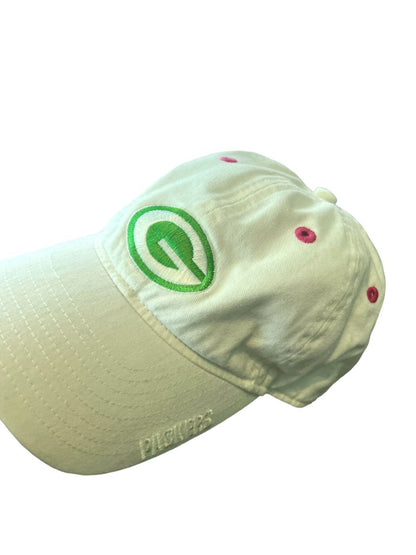 NFL Reebok Green Bay Packers White Pink Ball Cap Hat Cotton Adjustable Heart
