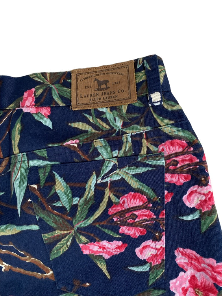 8p Lauren Jeans Co Floral Capri Pants