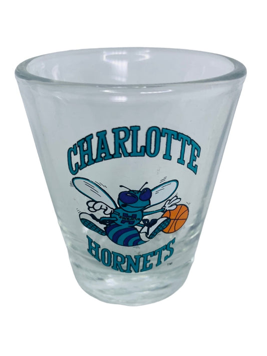 Charlotte Hornets Souvenir Shot Glass Clear 1.5 oz Barware