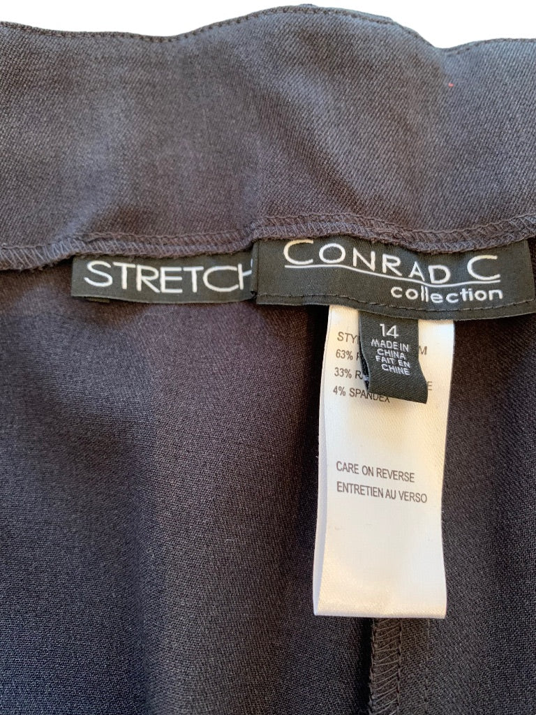 14 Conrad C Gray New Women's Pull On Pants Stretch Melissa Fit