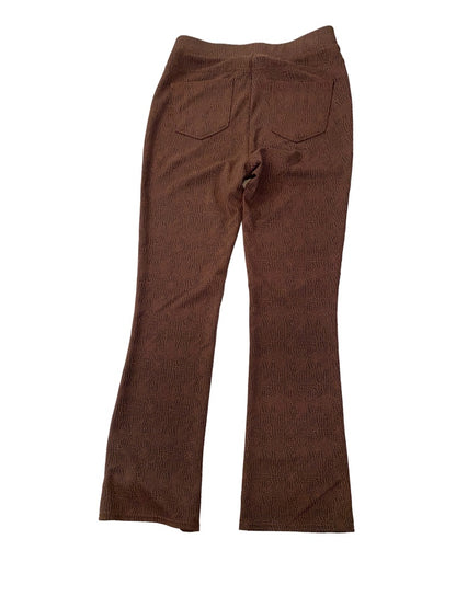 Small DG2 Diane Gilman Women's Brown Pull On Pants Snakeskin Print