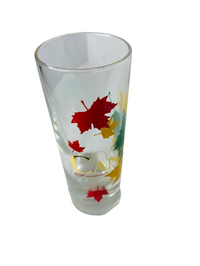 Souvenir Canada Multicolor Maple Leaf Shot Glass Shooter Barware