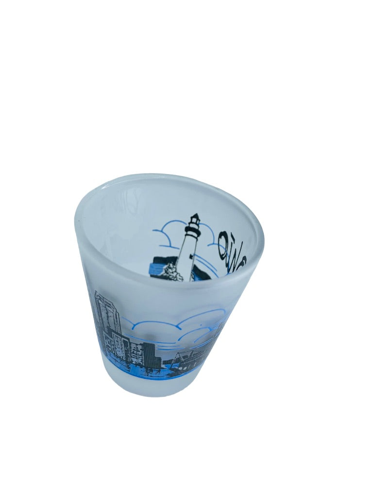 Ohio Souvenir Shot Glass Frosted Barware