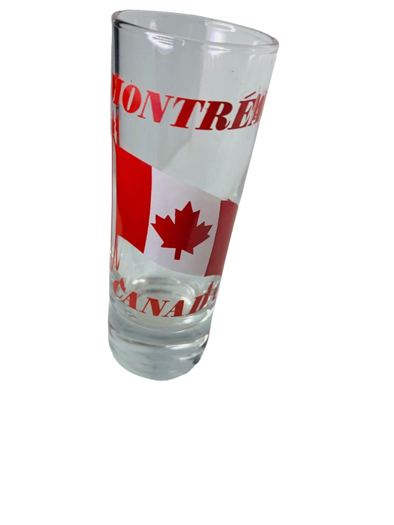 Montreal Canada Souvenir Canadian Flag Shot Glass Shooter Barware