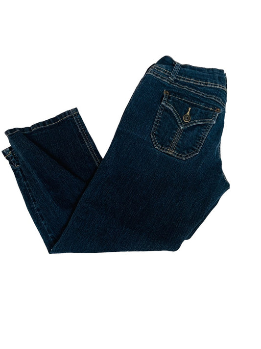 11 Piper & Blue Junior Women's Crop Straight Leg Jeans Denim