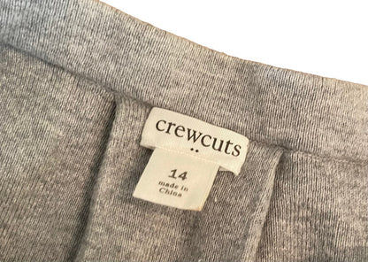 14 J.Crew Crewcuts Girls Pleated Gray Pull On Sweater Skirt Style 28967