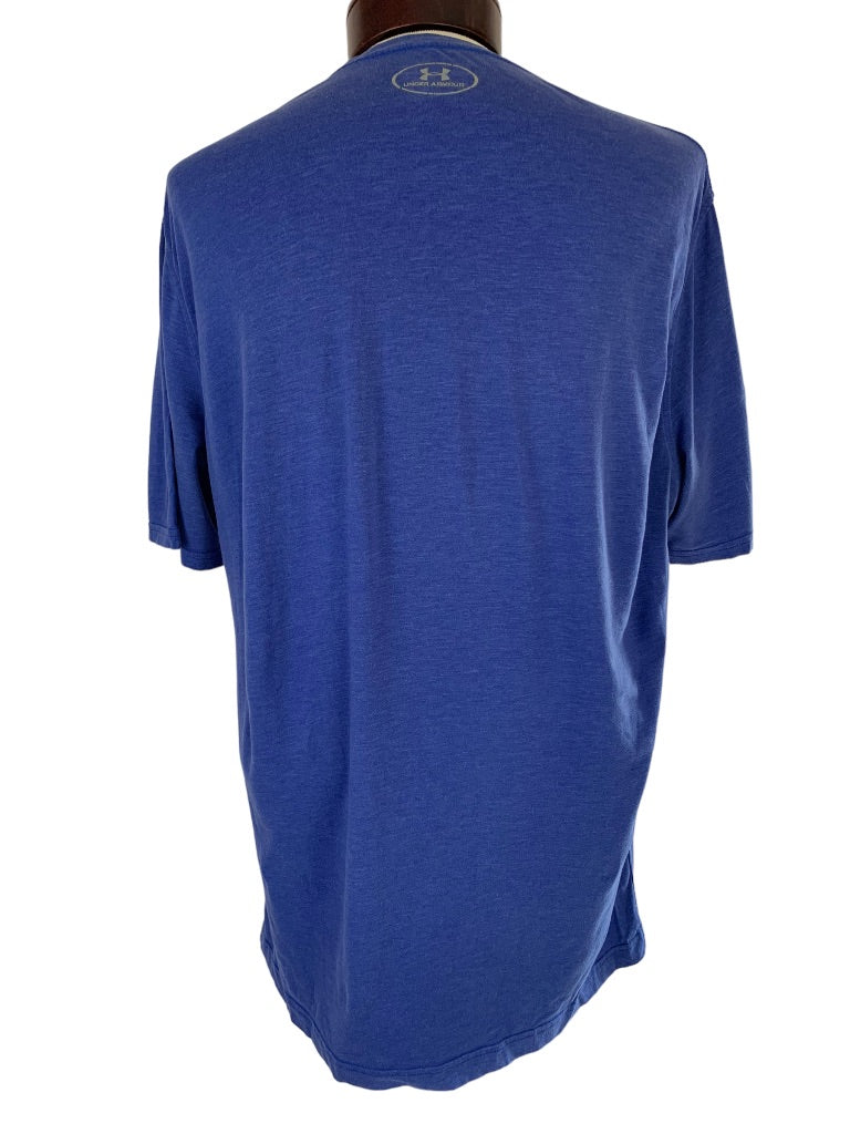 Large Under Armour Men's Blue Loose Fit HeatGear Tshirt Short Sleeve