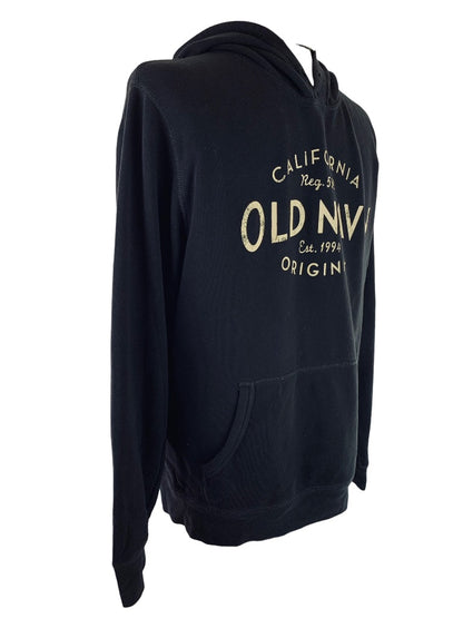 Large Old Navy Men's Pullover Hoodie Black Vintage Look "California"