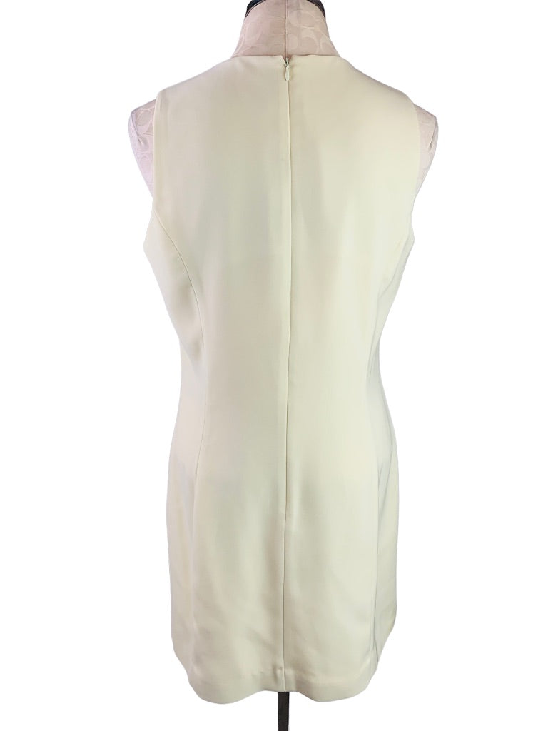 Medium Unbranded Sheath Dress Sleeveless Pale Pastel Yellow Lined