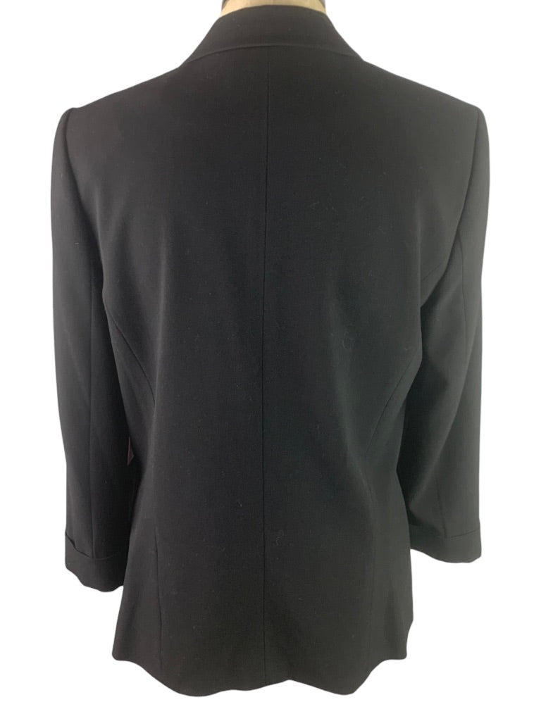 14 Isaac Mizrahi New York Women's Prague Black Blazer Open Front New