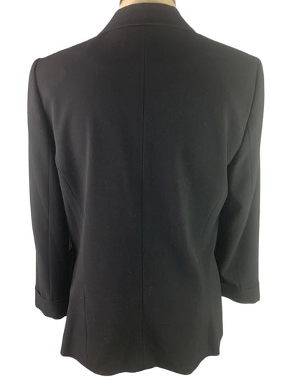 14 Isaac Mizrahi New York Women's Prague Black Blazer Open Front New