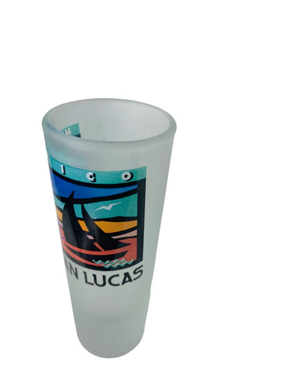 Souvenir Shot Glass Frosted Mexico Cabo San Lucas Shooter Barware