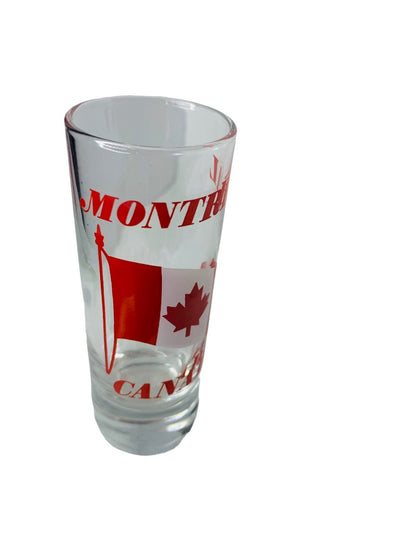 Montreal Canada Souvenir Canadian Flag Shot Glass Shooter Barware