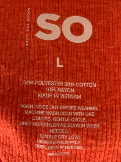Large So Coral Junior Women's Ribbed Tank Tie Sides