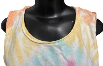 Medium Ocean Drive Cotton Tye Dye Sleeveless Womens Top Elastic Waist
