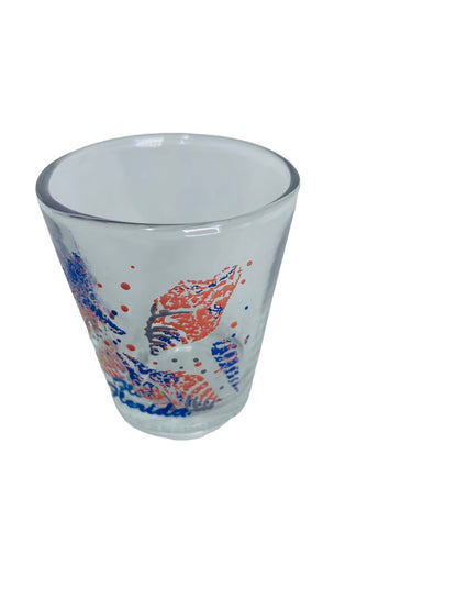 Souvenir Shot Glass Florida Seashells Starfish Theme Barware