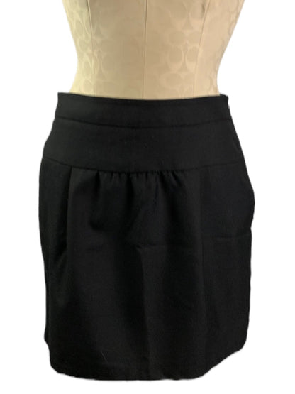 2P Ann Taylor LOFT Petites Black Lined Skirt Pockets Side Zip