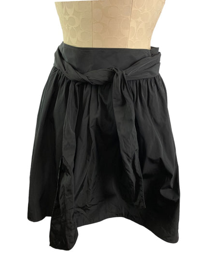 4 Express Women's Black Flare Skirt New Zip Closure Tie Belt