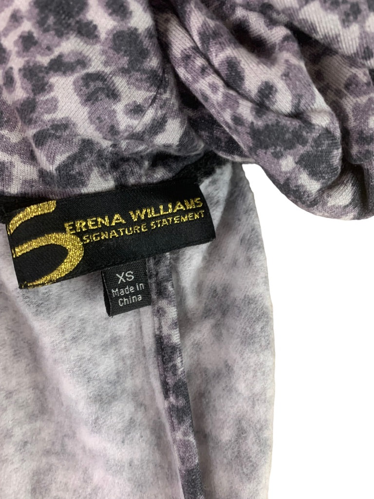 XS Serena Williams Women's Reptile Print Tie Belt Lounge Jacket Hooded Sweatshirt