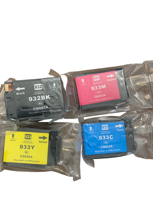 Uniwork Compatible New Printer Ink Cartridges 932BK 933C 933Y 933M