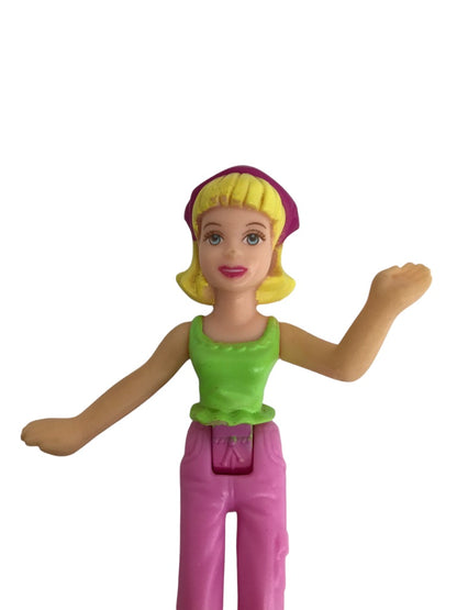 2003 Polly Pocket McDonalds Happy Meal Doll 3.75"h Green Pink