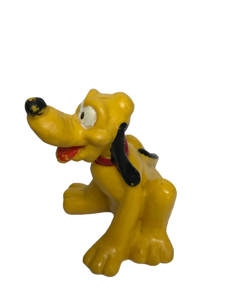 Disney Pluto Figurine Sitting 2"h PVC Vintage 1980s