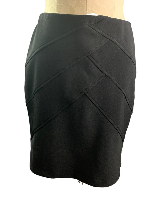 Medium AGB Black Pull On Bandage Style Skirt Stretch